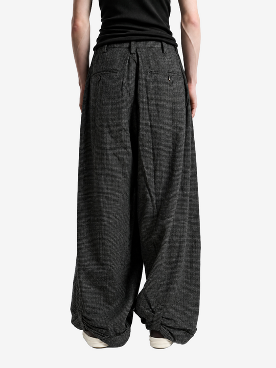 Grey pants, full body view