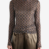 Brown Shirt worn by a person, showing the Shirt fit