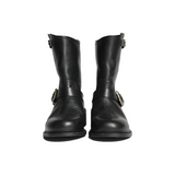 Black boot, front view