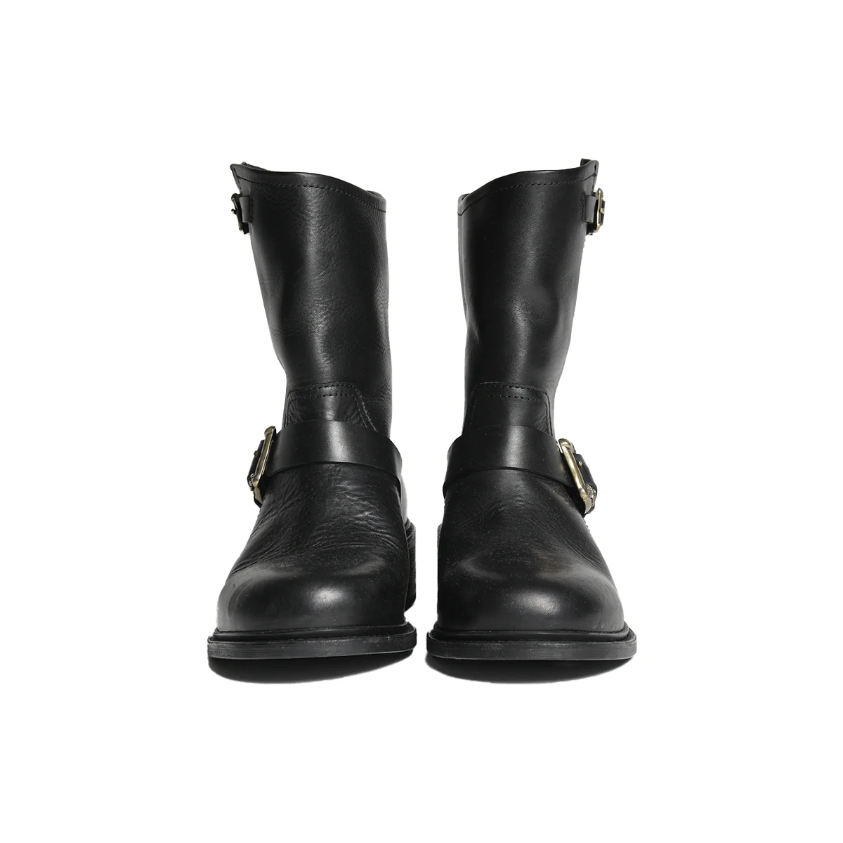 Black boot, front view