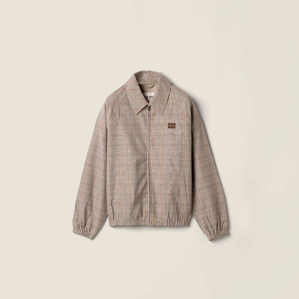 Tan jacket, front view