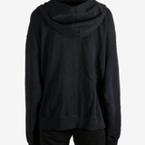 Black hoodie, full body view