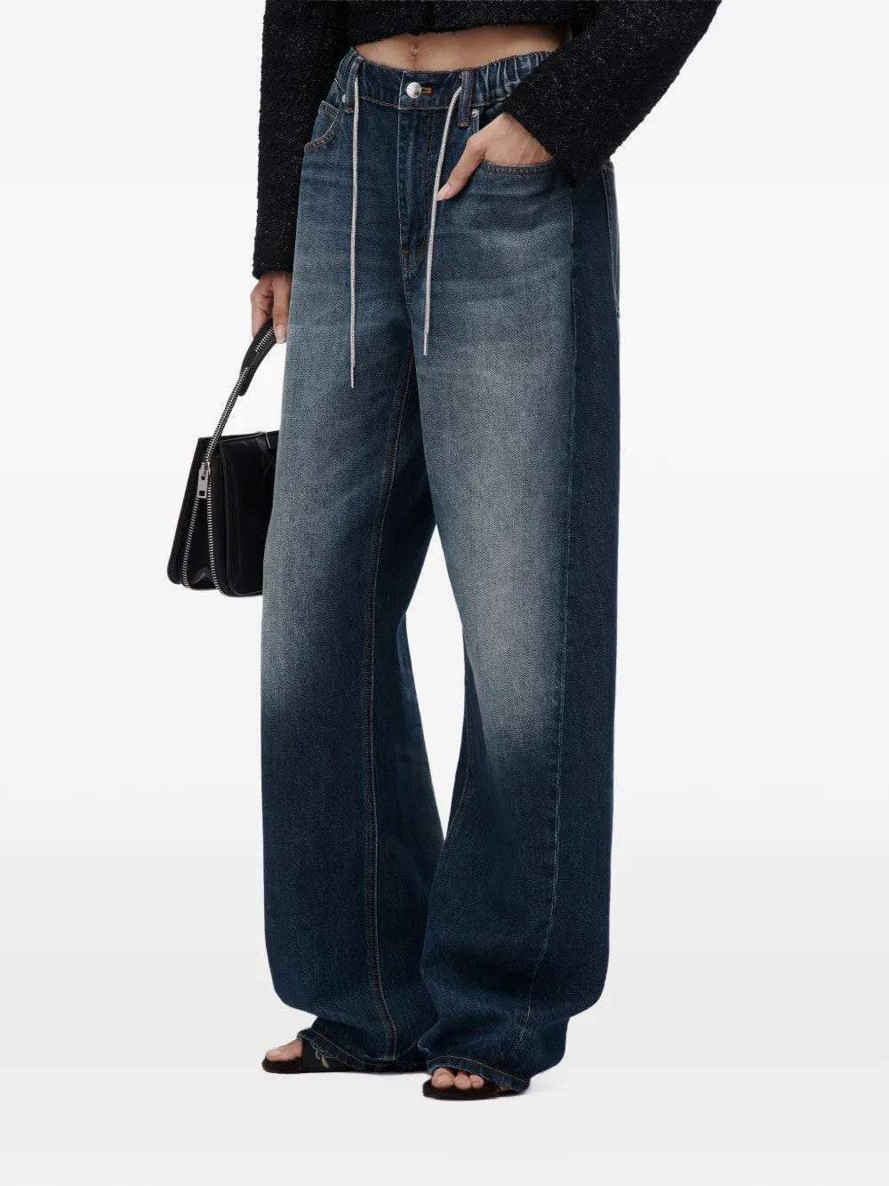 Blue jeans, front view