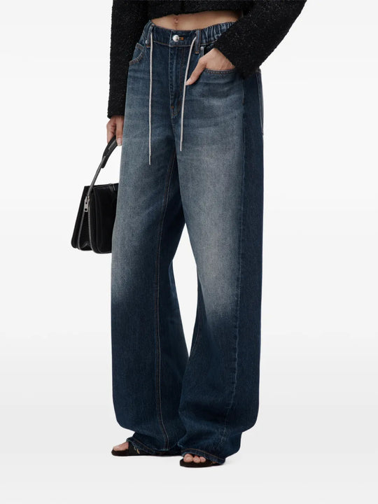 Blue jeans, front view