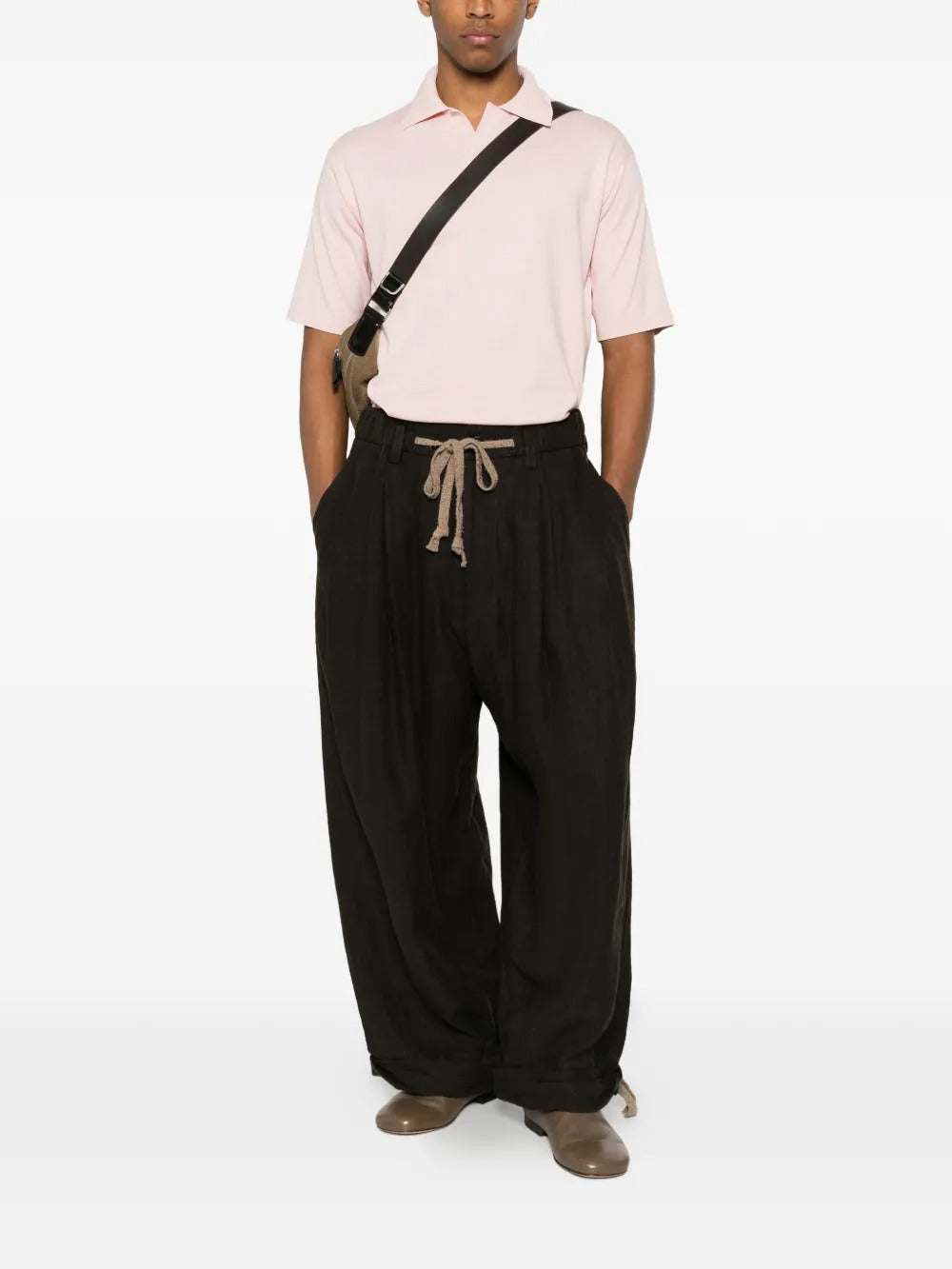 Black pants, full body view