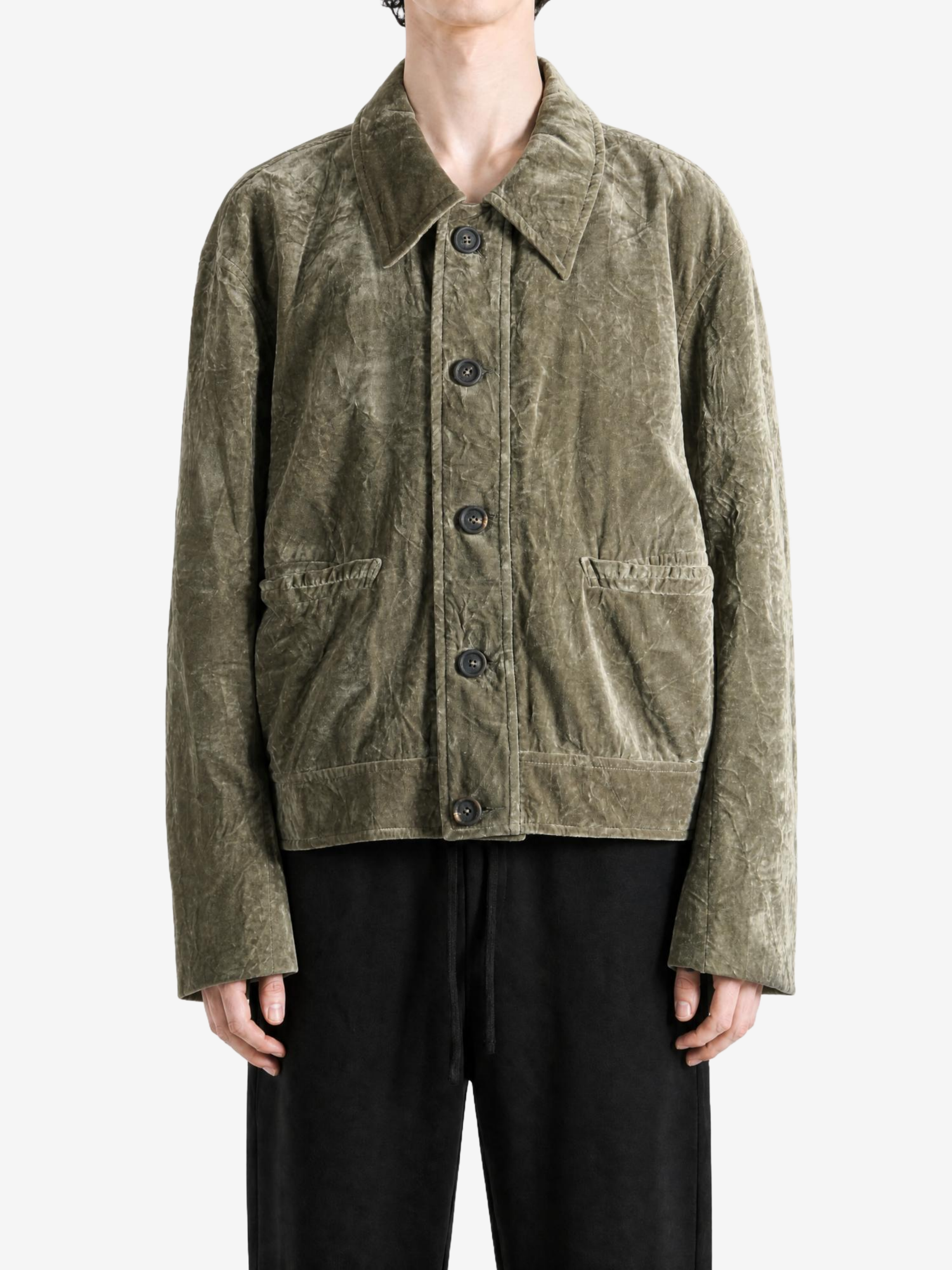 Green jacket, front view