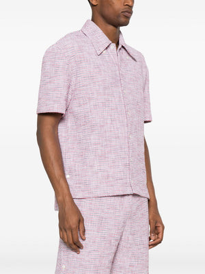 THOM BROWNE - Men Short Sleeve Button Down Shipt Shirt