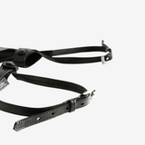 Black accessories, front view