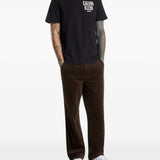 Black t-shirt, full body view