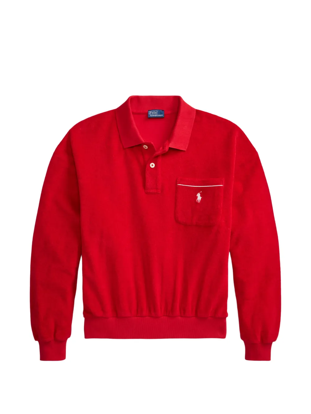 Red knitwear, front view