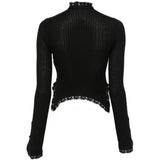 Black top, back view