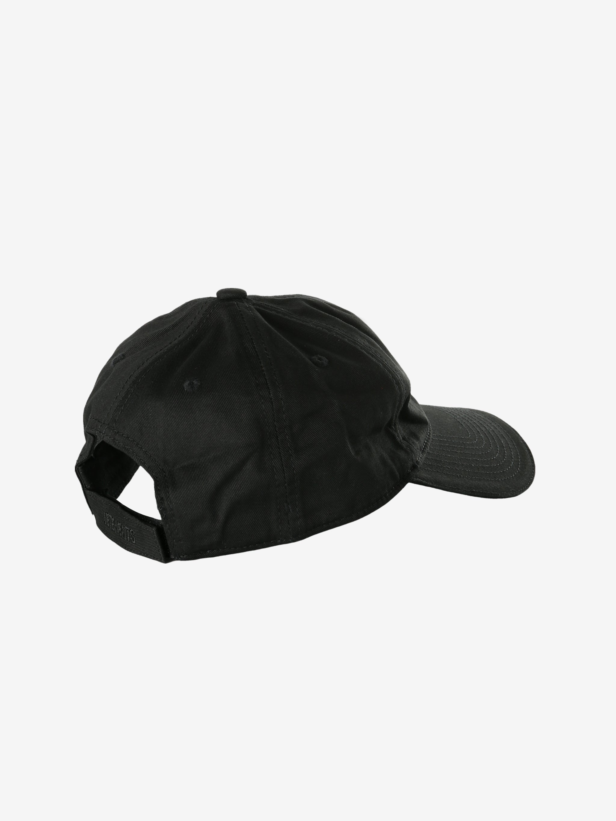 Black cap, back view