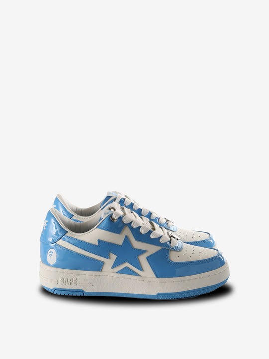 Blue sneakers, front view