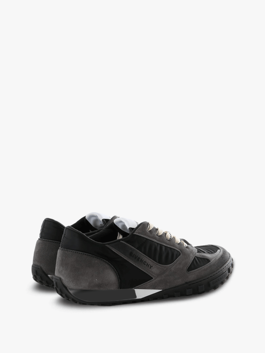 Grey shoes, back view