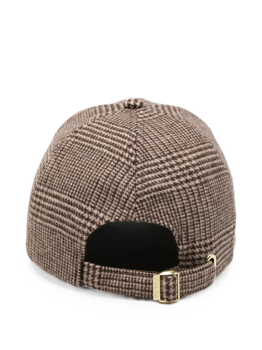 Brown hat, back view