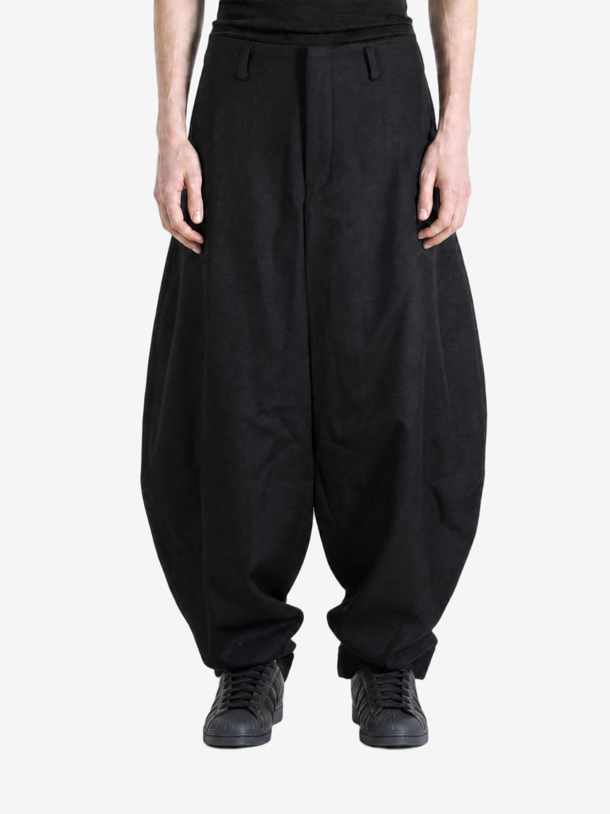 Black pants, full body view