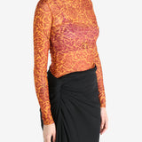 DRIES VAN NOTEN - Women Printed Turtleneck Tee