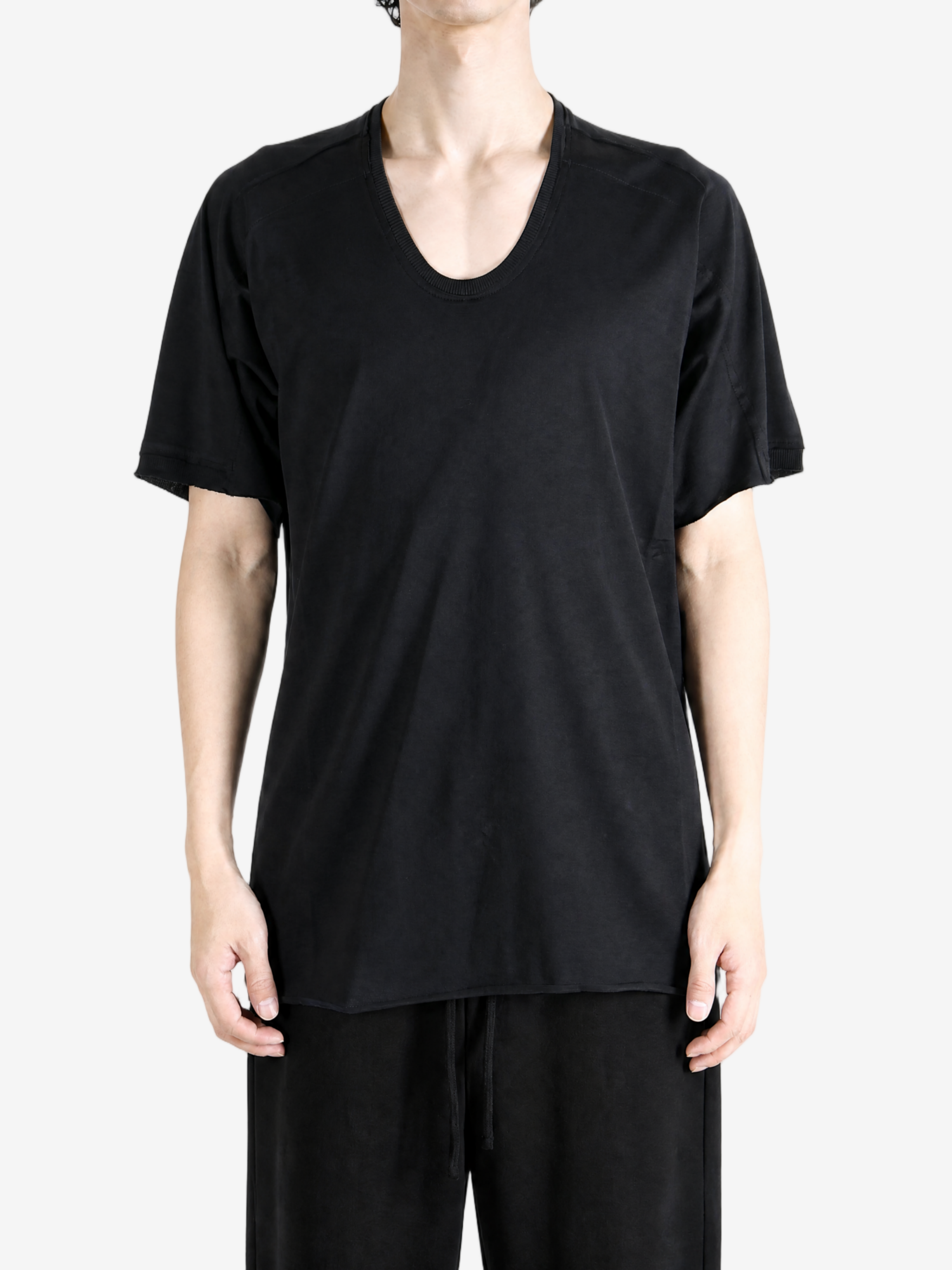 Black top, full body view