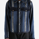 Blue jacket worn by a person, showing the jacket's fit