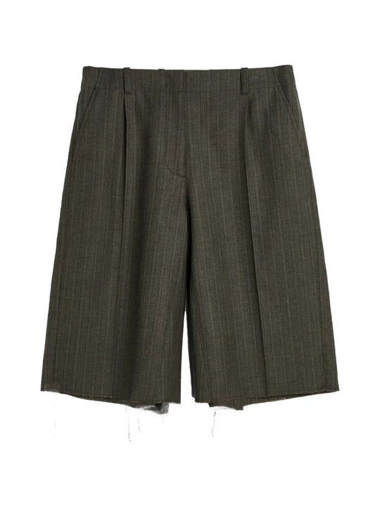 Green shorts, front view