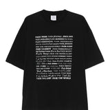 Black t-shirt, front view