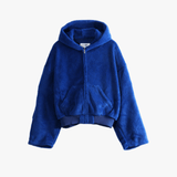 Blue jacket, front view