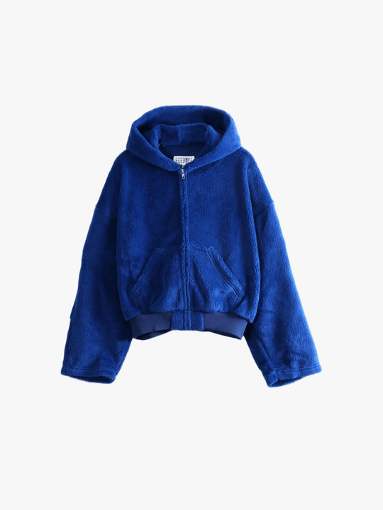 Blue jacket, front view