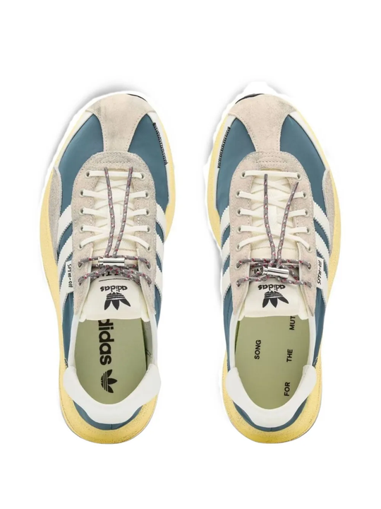 Navy shoes, front view