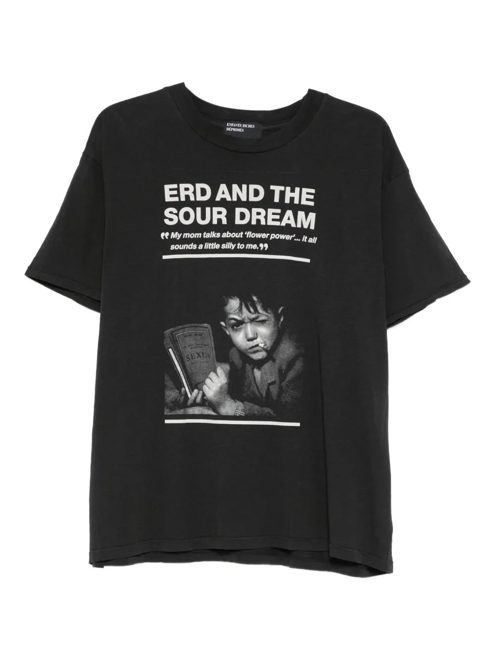 Black t-shirt, front view