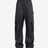Grey pants, full body view