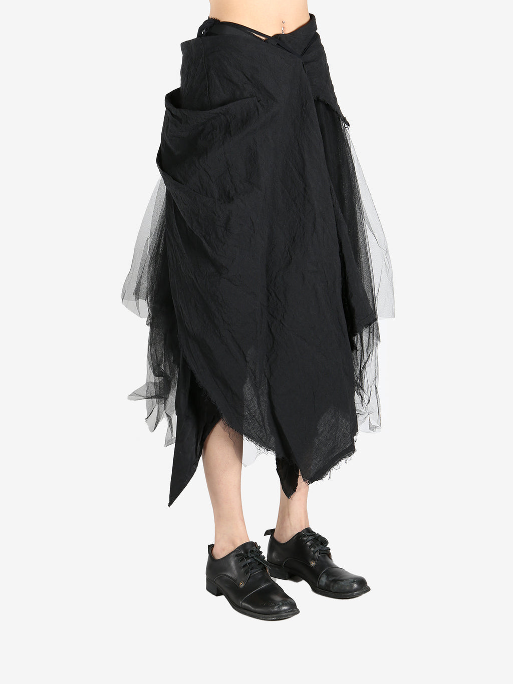 Black skirt worn by a person, showing the skirt's fit