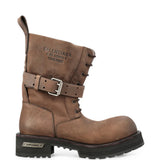 Brown boots, side view