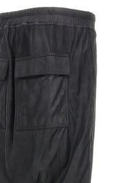 RICK OWENS - Men  Leather Rick S Pods Shorts