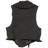 ZIGGY CHEN - Men Tattersall High-Neck Utility Vest