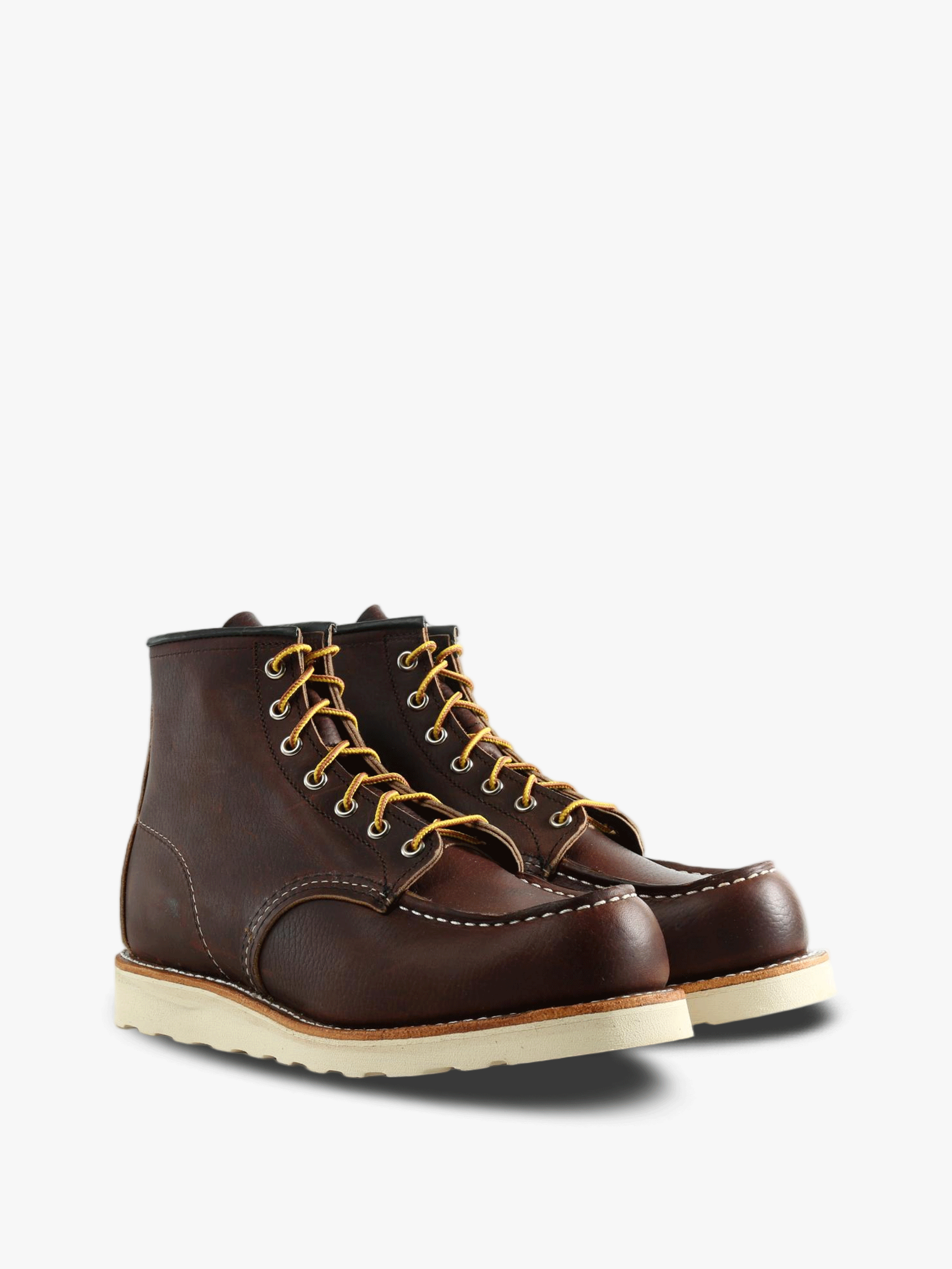 Brown boots, front view