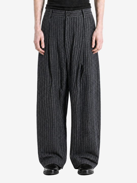 Grey pants, full body view