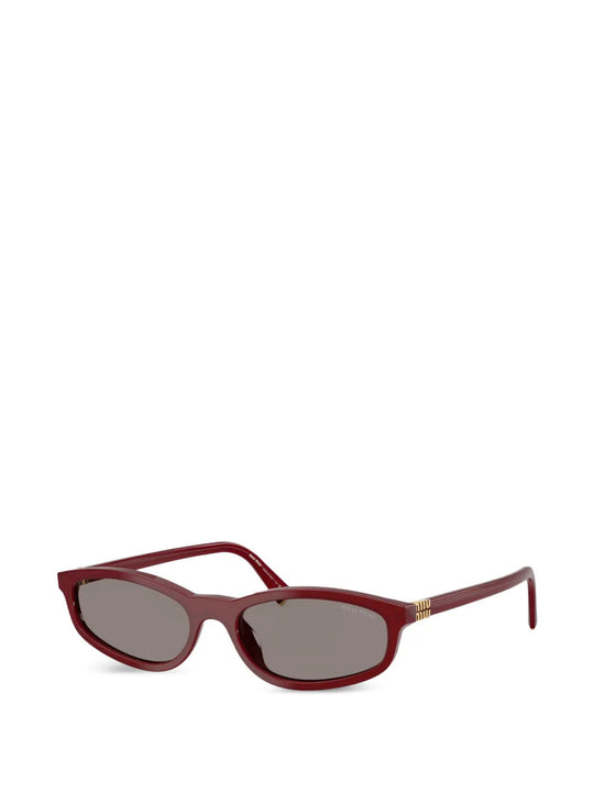 Burgundy eyewear, front view