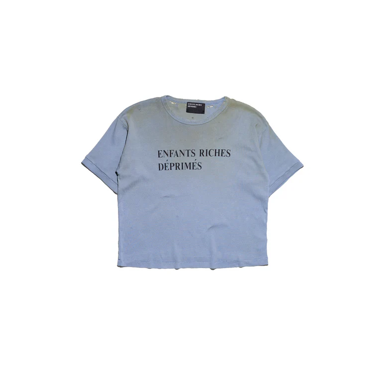 Blue t-shirt, front view