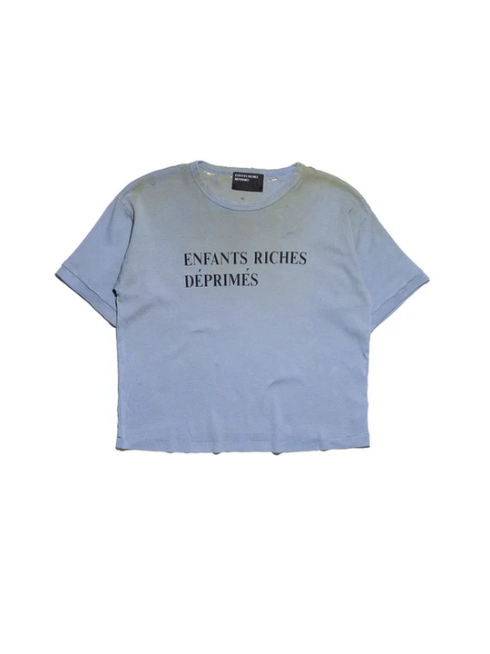 Blue t-shirt, front view