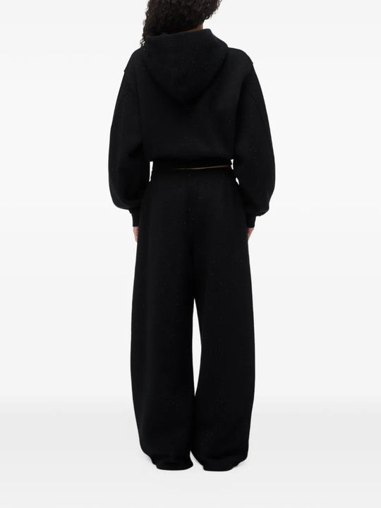 Black hoodie, full body view