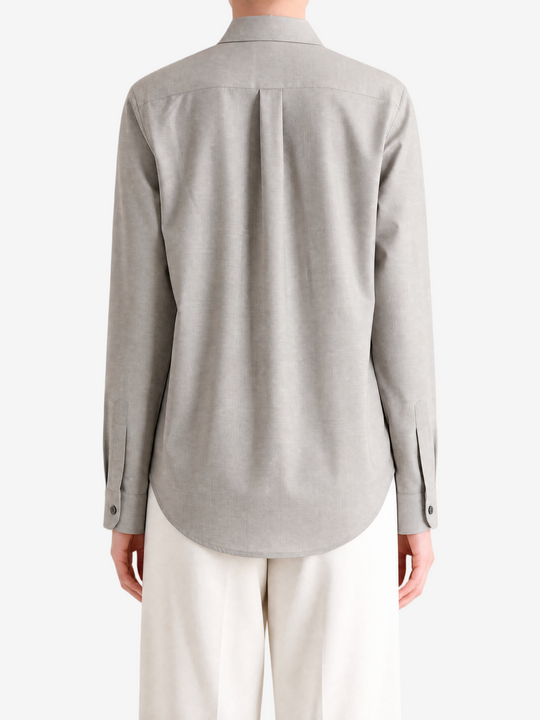Grey shirt, full body view