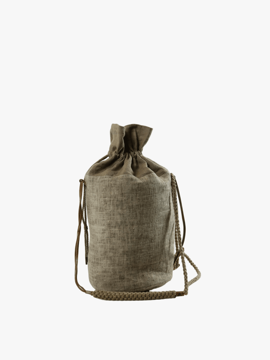 Tan bag, front view