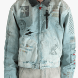 Grey jacket worn by a person, showing the jacket's fit