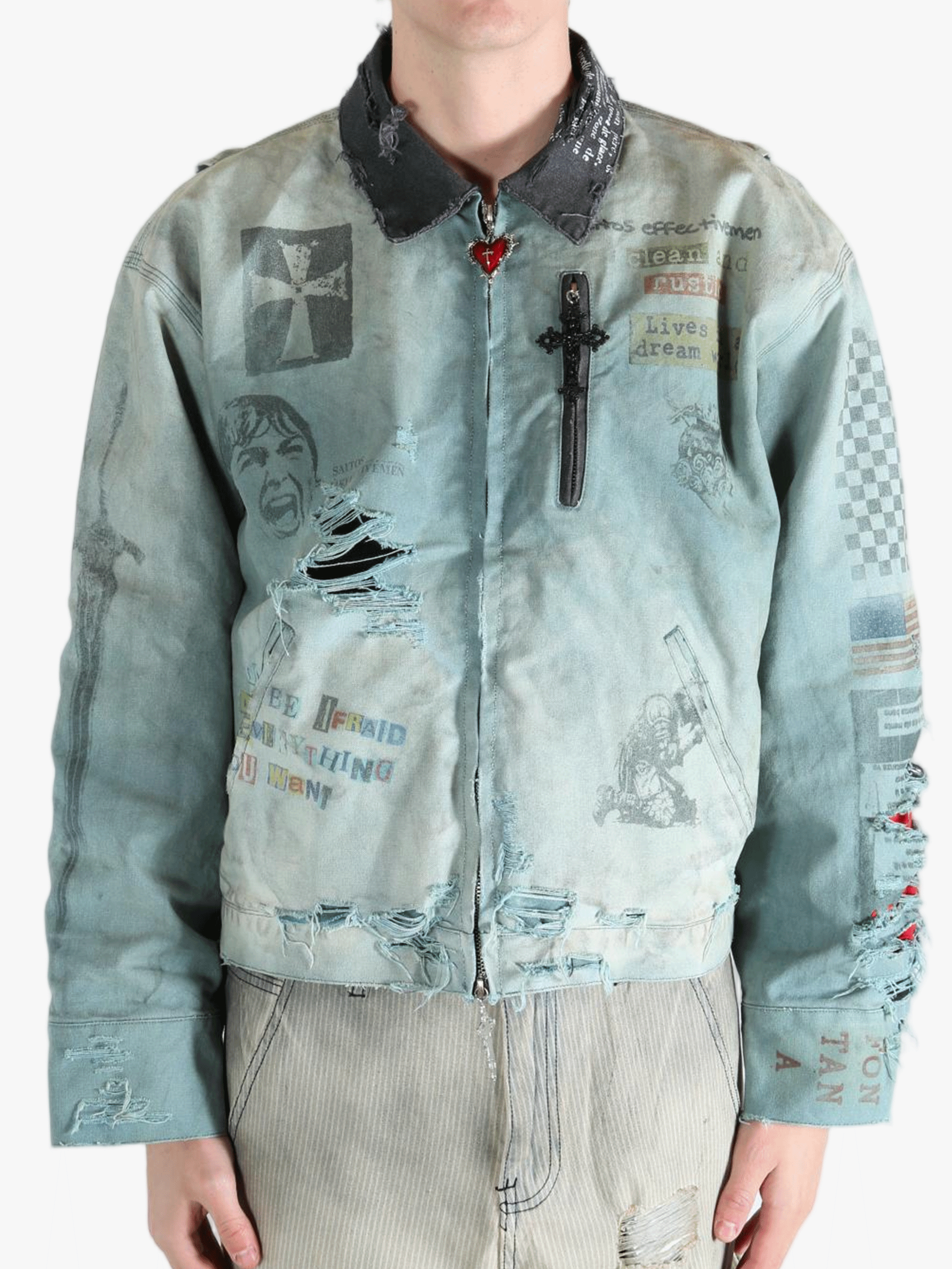 Grey jacket worn by a person, showing the jacket's fit