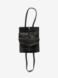 Black handbag, top view