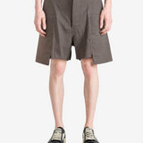 Grey shorts, full body view