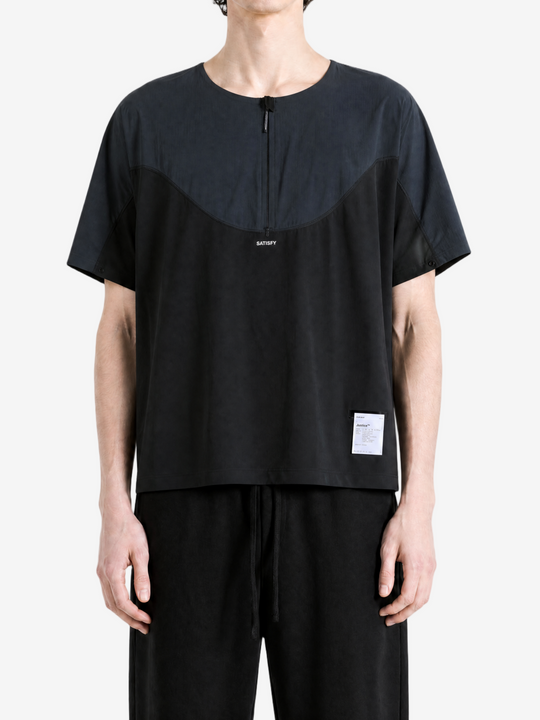 Black t-shirt, full body view