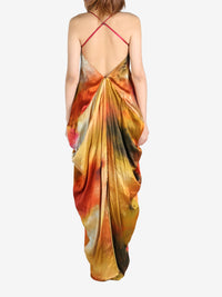 YANGKEHAN - Women Rainbow Floral Silk Slip Dress