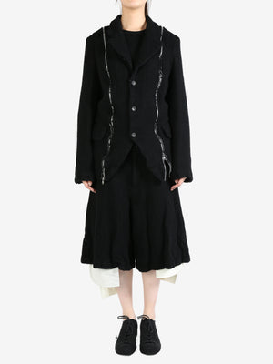 COMME DES GARCONS BLACK - Wool Zipper Accent Jacket