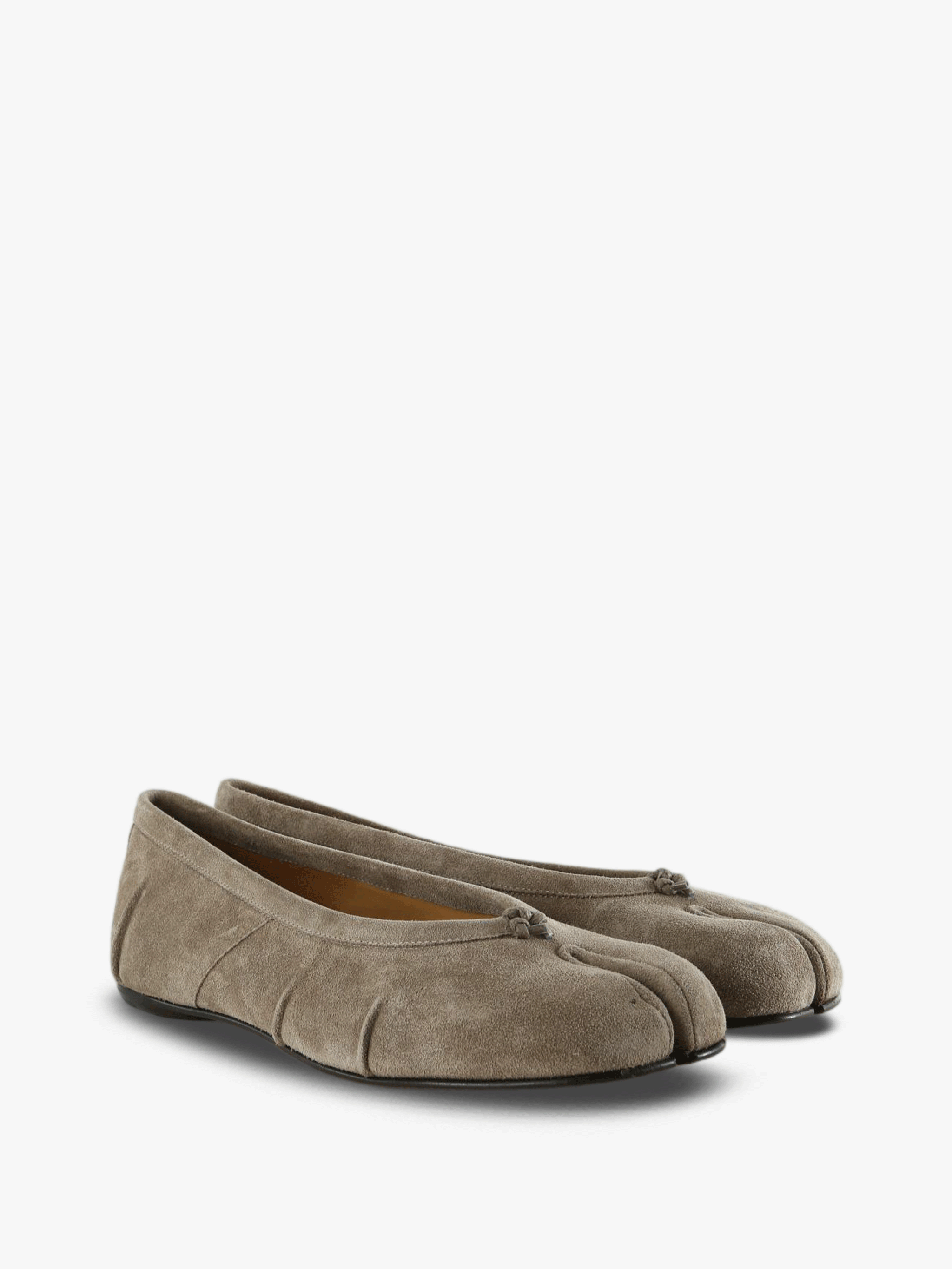 Tan flats, front view